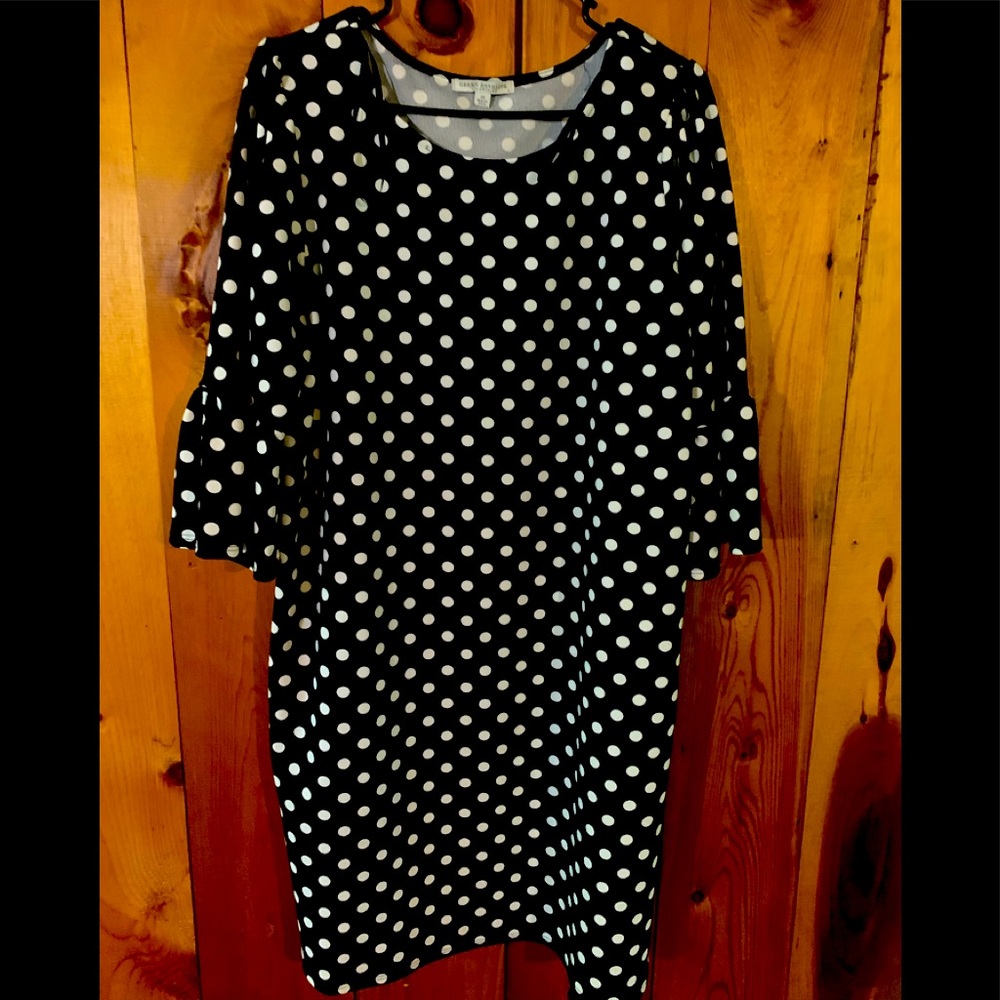 Blue polka dot 1x boutique dress